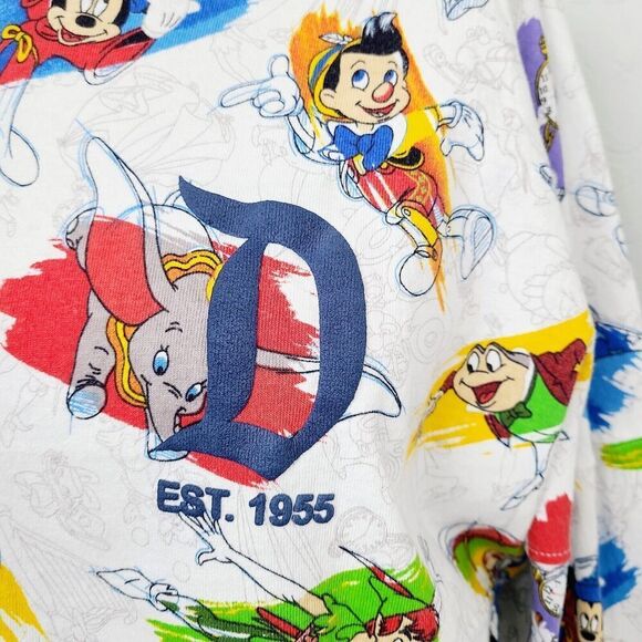 Disney Spirit Jersey Ink And Paint XS Multicolor Long Sleeve Oversized‎ Shirt - Picture 5 of 13
